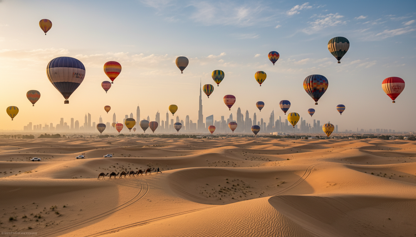 Hot air balloon in Dubai